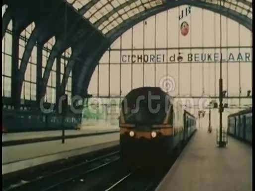 安特卫普中央火车站比利时安特卫普视频的预览图