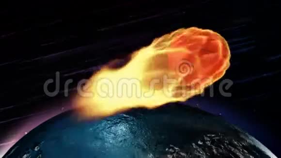 火焰篮球通过空间4K视频的预览图