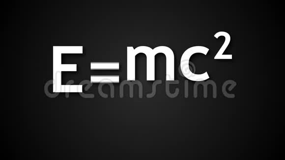 Emc2AlbertEinsteins物理公式是在黑色背景上质量能量等价视频的预览图