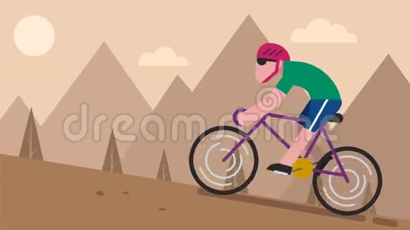 骑自行车的山视频的预览图