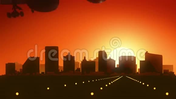 美国新泽西州大西洋城天际线日落视频的预览图