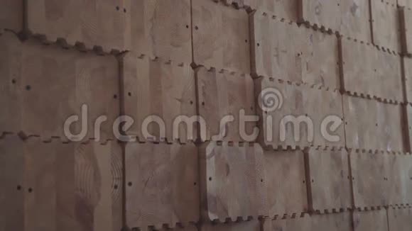 嵌合的叠层木材以方形的形式有雕刻的接缝视频的预览图