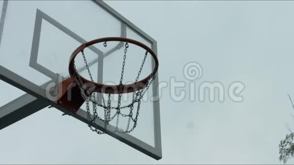 篮球击中了戒指特写镜头视频的预览图