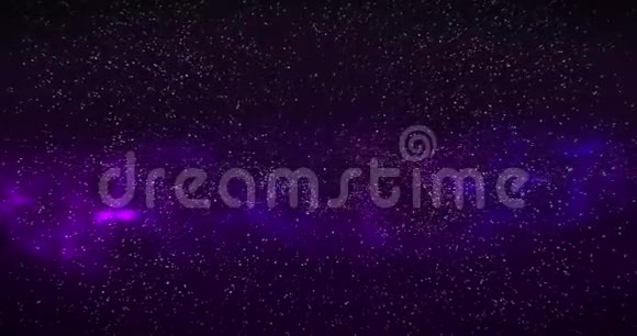 空间背景照相机正飞过蓝色和洋红色的星云星星到处都是装载视频的预览图