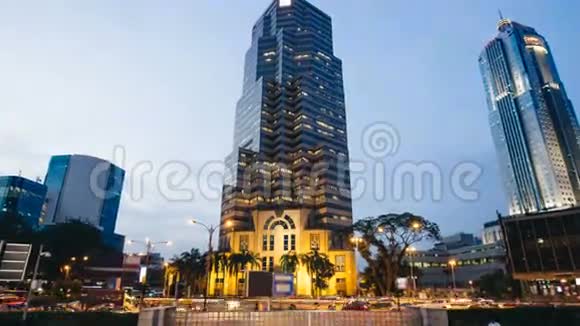 吉隆坡摩天大楼的时间推移视频的预览图