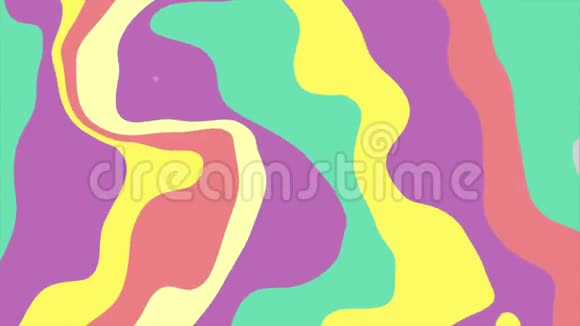 抽象色彩缤纷的彩图折射波极小视频动画视频的预览图