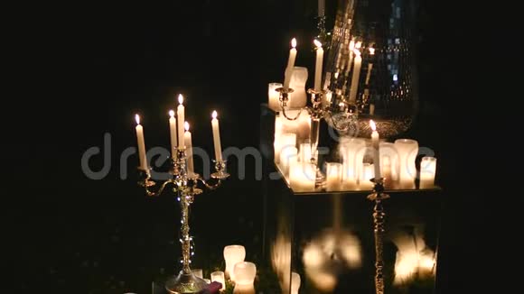婚礼接待大厅装饰包括蜡烛视频的预览图