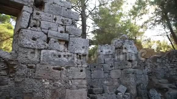 古希腊罗马城的废墟视频的预览图