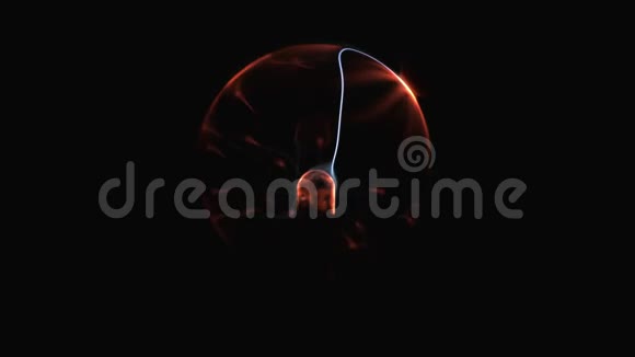 静电等离子体球在黑暗中特斯拉线圈物理实验视频的预览图