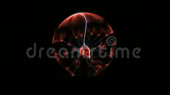 静电等离子体球在黑暗中特斯拉线圈物理实验视频的预览图