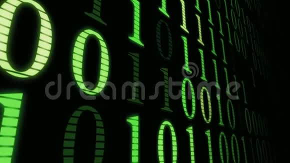 绿色墙机代码数字矩阵闪烁计算机进程背景杜莉视频的预览图