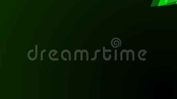 抽象背景与挥动绿色彩色条纹包括阿尔法频道视频的预览图