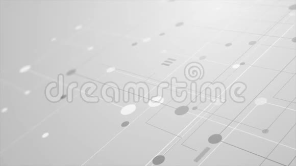 抽象灰色技术电路板线条绘制运动设计视频的预览图