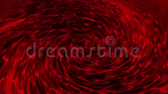 红色液体物质的抽象旋涡无缝环动画波浪状的纹理在向视频的预览图