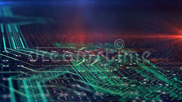 纳米芯片电路现代科技数字电子板视频的预览图