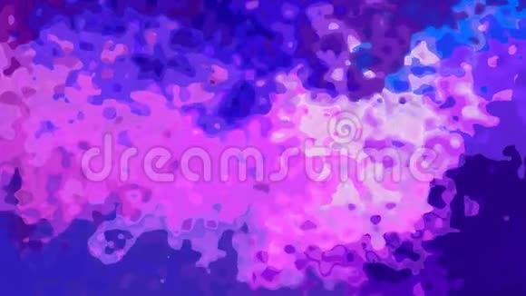 动画彩色彩色背景无缝环视频水彩花效果皇家蓝紫色紫红色p视频的预览图