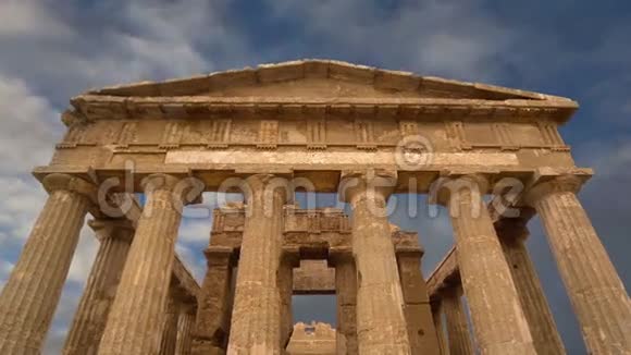 公元前六世纪康科迪亚古希腊神庙庙宇谷阿格里根托西西里岛视频的预览图