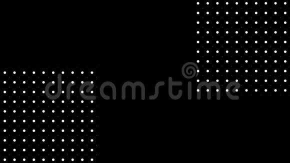 两个相同的图形图案黑白和几何图形从两边向中心移动缩放视频的预览图