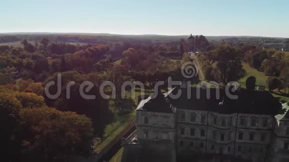中世纪城堡被秋林包围视频的预览图