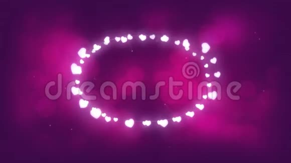 粉红色背景上闪烁的仙女光椭圆形视频的预览图