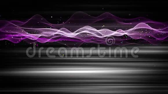 波体和闪光粒子在慢运动中的变色动画4096x2304环4K视频的预览图