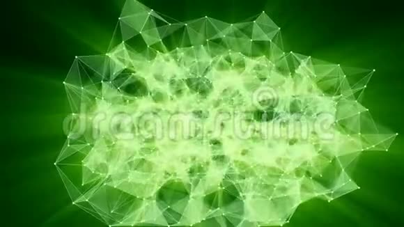绿色神经丛网络转换为霓虹灯西班牙文字动画加入我们视频的预览图