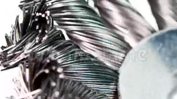 金属旋转工程用钢丝刷延时视频的预览图