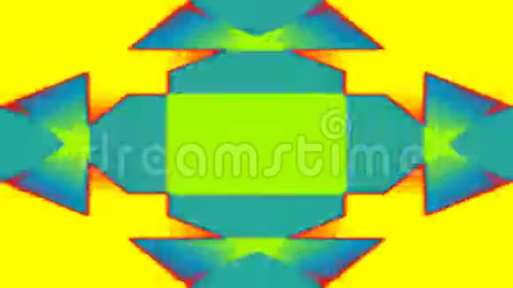 各种几何物体混合变换的抽象彩色运动片段视频的预览图