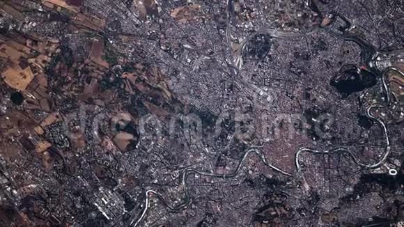从太空看到的地球城市冰山视频的预览图