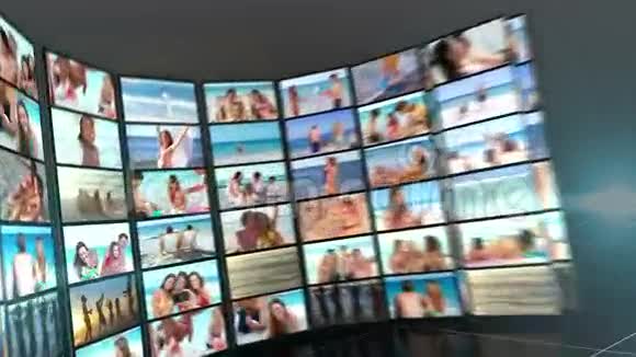 几个短片展示海滩上的人们视频的预览图
