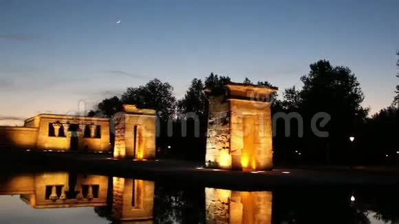 西班牙马德里德伯寺从右到左的全景视频的预览图