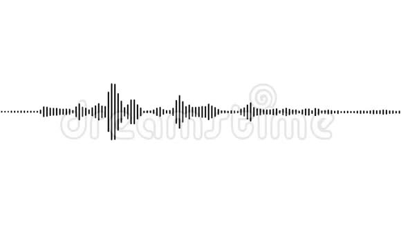 音频波形循环黑白视频的预览图