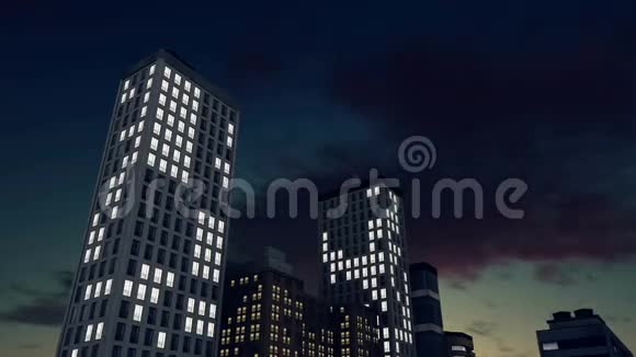 抽象照明的高层建筑视频的预览图