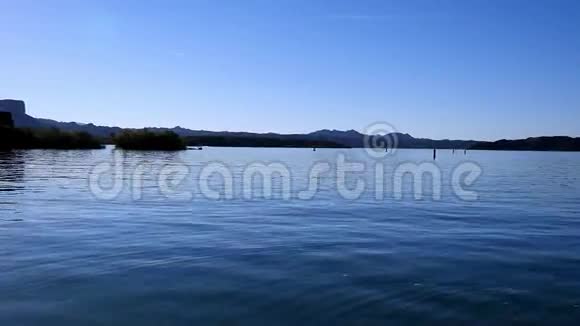 漂浮在平静的湖湾里视频的预览图