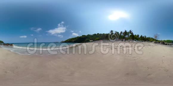 热带度假胜地的沙滩vr360视频的预览图
