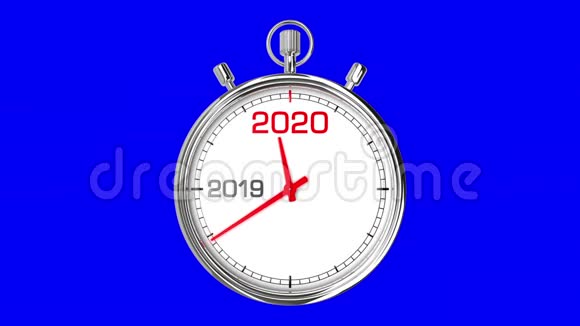 2020年新年秒表蓝屏视频的预览图