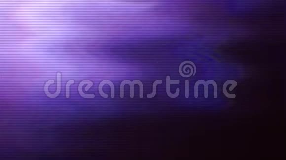 独特的紫色霓虹灯坏电视迷幻动画背景视频的预览图