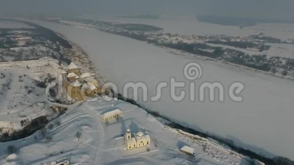精彩的堡垒博物馆观画面和华丽的场景地理位置著名的地方霍廷乌克兰西部欧洲视频的预览图