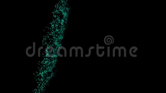 有发光粒子的空间抽象背景循环视频天衣无缝有粒子的美丽背景b上的孤立球体视频的预览图
