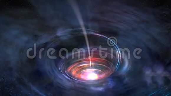 超大质量黑洞模拟在螺旋中有闪亮的球视频的预览图
