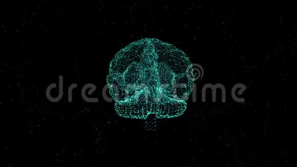 脑功能和活动的概念脑全息图漂浮在空间中大脑的每个部分都有自己的功能视频的预览图