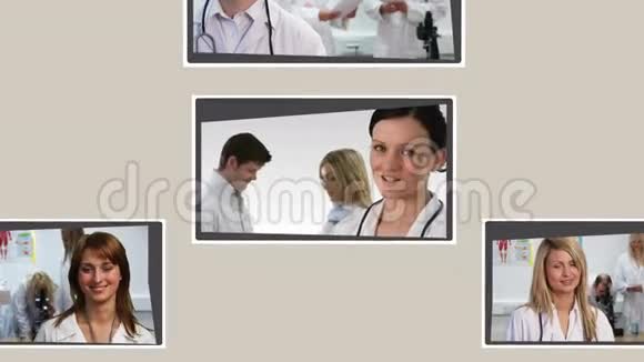 医生和护士的蒙太奇视频的预览图