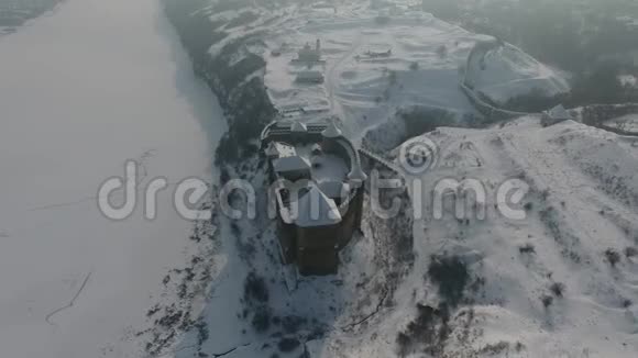 精彩的堡垒博物馆观画面和华丽的场景地理位置著名的地方霍廷乌克兰西部欧洲视频的预览图