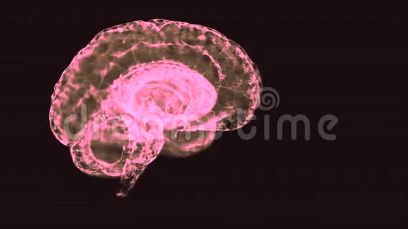 黑色背景下人脑的磁共振视频视频的预览图