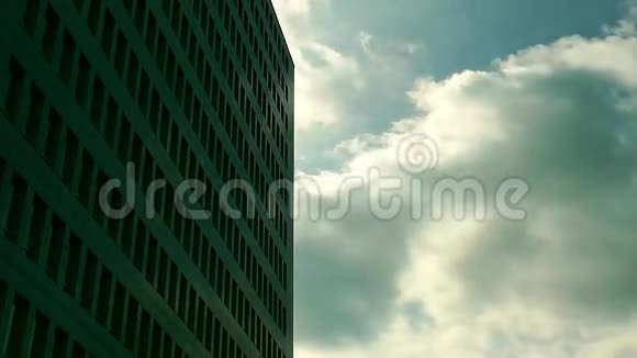 云和巨大的建筑时间流逝视频的预览图