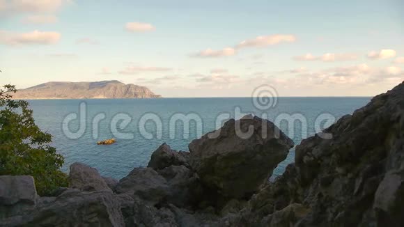 黑海的海景梅加诺姆角克里米亚a视频的预览图