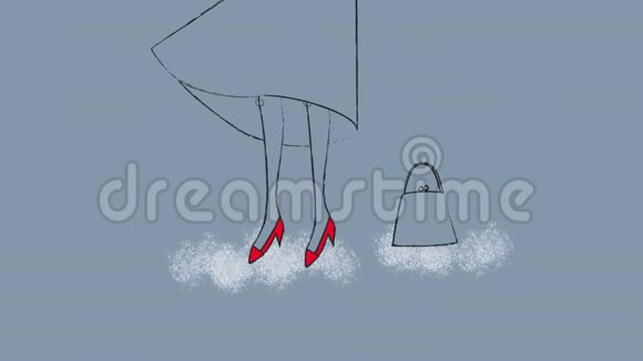 女人的腿红色的鞋子视频的预览图
