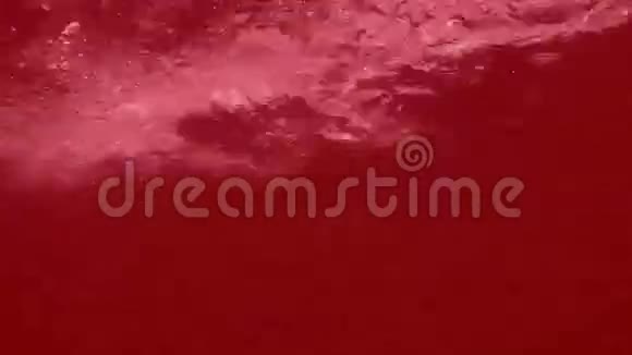 抽象的红色液体带有气泡的湍流视频的预览图