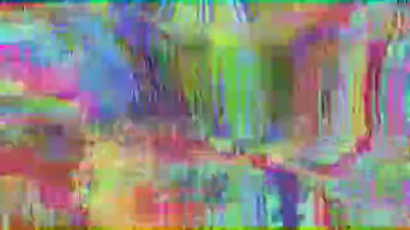 振动误差数据几何怀旧彩虹背景视频的预览图