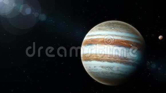 低木星轨道上美丽的现实卫星视频的预览图